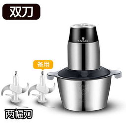 美國(guó)品牌2L大容量雙檔不銹鋼絞肉機(jī) 家用電動(dòng)多功能料理助手